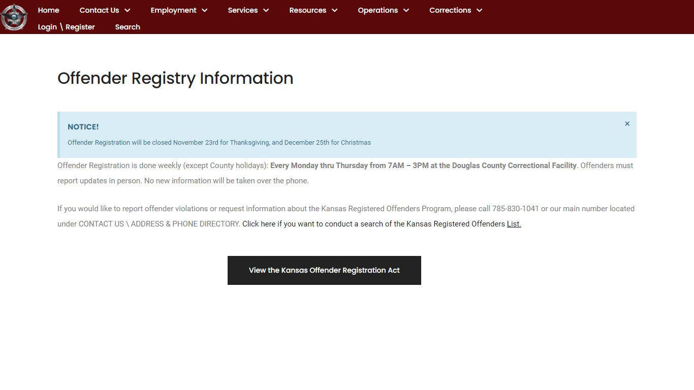 DGSO Offender Registry – DGSO.org - Douglas County